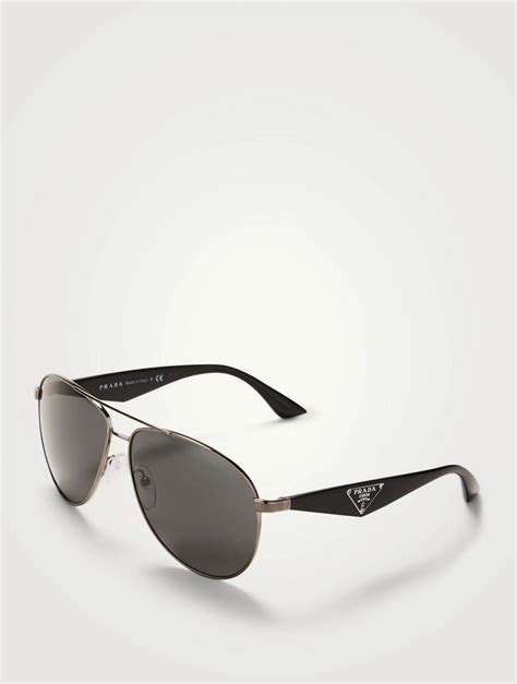 prada triangle aviator sunglasses|Prada sunglasses aviator style.